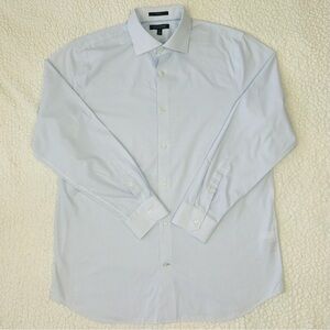 Banana Republic Slim Fit Shirt Men's XL Blue White Checker Button Up Non-Iron